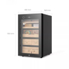 Fingerprint-Secured 155L Compressor Constant Temp & Humidity Spanish Cedar Cigar Humidor