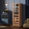 CS175 Rose Gold Dual Temperature Wine & Cigar Cabinet: Holds 800 Cigars & 80 Bottles with Enhanced Fingerprint & Password Security