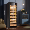 JUSTOWN Cigar Humidor – Sea Level System, Fingerprint Lock, Compressor Cooling