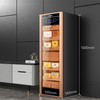 JUSTOWN Cigar Humidor – Sea Level System, Fingerprint Lock, Compressor Cooling