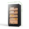 CS145A，Black，The Latest 200L Compressor Cigar Cabinet - 800 Cigar Capacity with Zero Airflow