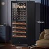 Black 2-Meter Maxi Size Dual Temperature Wine & Cigar Cabinet