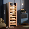 JUSTOWN Cigar Humidor – Sea Level System, Fingerprint Lock, Compressor Cooling
