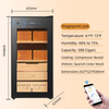 Fingerprint-Secured 95E Compressor Constant Temp & Humidity Spanish Cedar Cigar Humidor