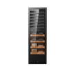 CS175Black Dual Temperature Wine & Cigar Cabinet: Holds 800 Cigars & 80 Bottles with Enhanced Fingerprint & Password Security