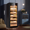 JUSTOWN Cigar Humidor – Sea Level System, Fingerprint Lock, Compressor Cooling