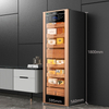 JUSTOWN Cigar Humidor – Sea Level System, Fingerprint Lock, Compressor Cooling